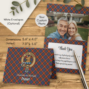 Clan Fraser van Lovat Wapen over Tartan