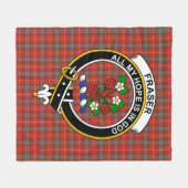 Clan Fraser Verweerde Tartan Plaid Fleece Deken (Voorkant (Horizontaal))