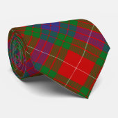 Clan Fraser Wapen over Tartan Stropdas (Opgerold)