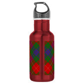 Clan Fraser Wapen over Tartan Waterfles (Achterkant)