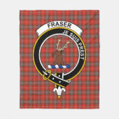 Clan Fraser Weathered (Fraser of Lovat) Tartan Pla Fleece Deken (Voorkant)