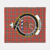 Clan Fraser Weathered (Fraser of Lovat) Tartan Pla Fleece Deken (Voorkant (Horizontaal))
