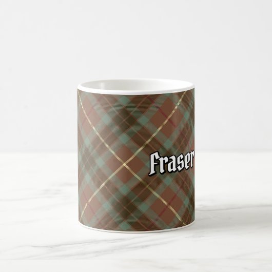 Clan Fraser Weathered Hunting Tartan Coffee Mok (Center)