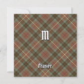 Clan Fraser Weathered Hunting Tartan Kaart (Voorkant)