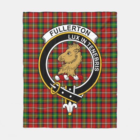 Clan Fullerton Tartan Pset Fleece Deken (Voorkant)