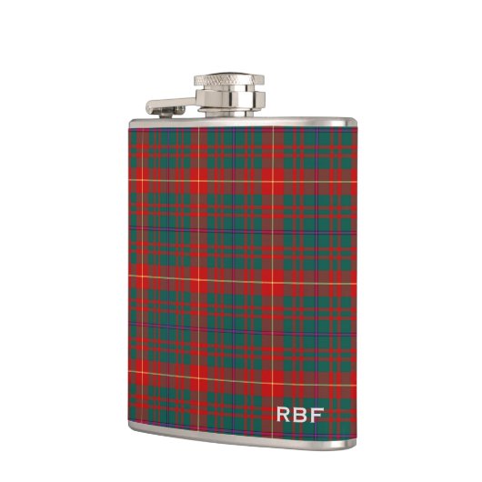 Clan Fulton Tartan Monogrammed Heupfles (Links)