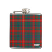 Clan Fulton Tartan Monogrammed Heupfles (Voorkant)