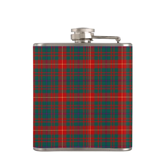 Clan Fulton Tartan Monogrammed Heupfles (Achterkant)
