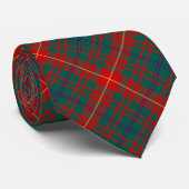 Clan Fulton Tartan Rood en Groen Plaid Stropdas (Opgerold)