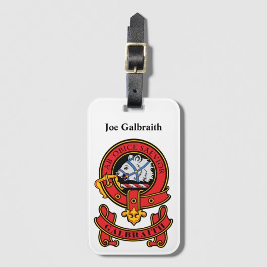 Clan Galbraith Bagagelabel (Voorkant (verticaal))