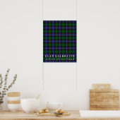 Clan Galbraith Colors of Scotland Tartan Poster (Keuken)