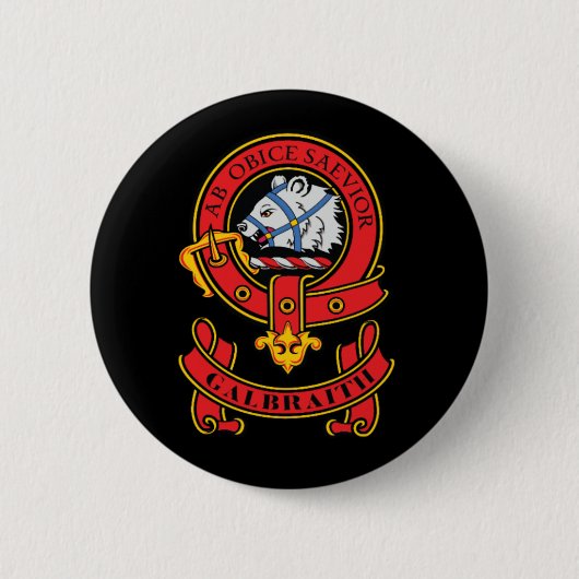 Clan Galbraith Crest Badge Pinback Button (Voorkant)