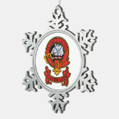 Clan Galbraith kerstversieringen met Crest Tin Sneeuwvlok Ornament (Rechts)