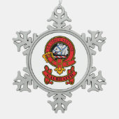Clan Galbraith kerstversieringen met Crest Tin Sneeuwvlok Ornament (Voorkant)