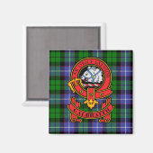 Clan Galbraith Magnet met Crest en Tartan (Voorkant / Achterkant)