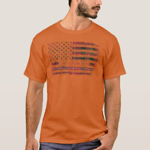 Clan Galbraith Maroon Schotse tartan Amerikaanse v T-shirt