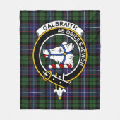 Clan Galbraith Modern Tartan Pset Fleece Deken (Voorkant)