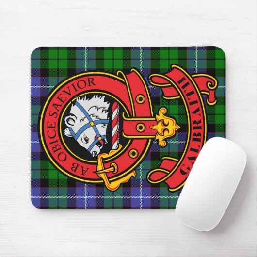 Clan Galbraith Muismat met Clan Tartan & Crest (Met muis)