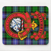 Clan Galbraith Muismat met Clan Tartan & Crest (Voorkant)