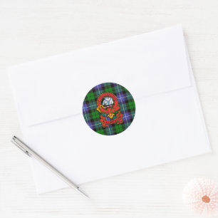 Clan Galbraith Round Sticker met Crest