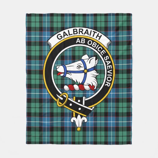 Clan Galbraith Tartan Pset Fleece Deken (Voorkant)