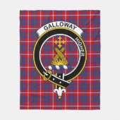 Clan Galloway Red Tartan Pset Fleece Deken (Voorkant)