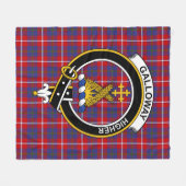 Clan Galloway Red Tartan Pset Fleece Deken (Voorkant (Horizontaal))