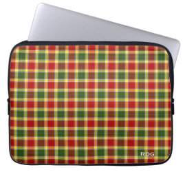 Clan Gibbs en Gibson Tartan Monogrammed Laptop Sleeve