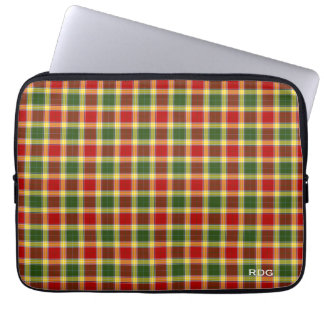 Clan Gibbs en Gibson Tartan Monogrammed Laptop Sleeve