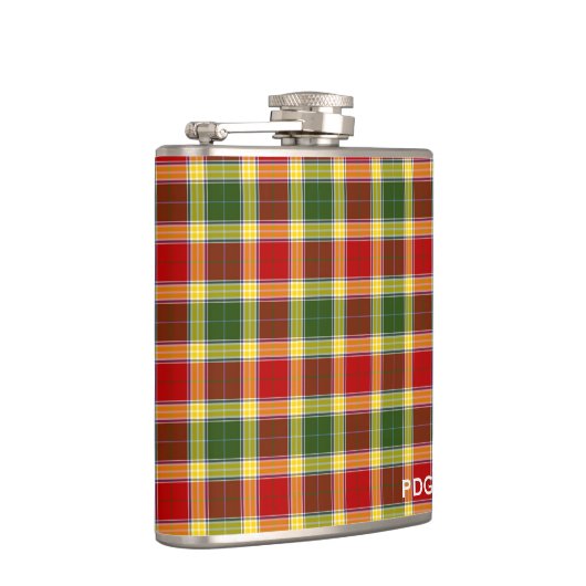 Clan Gibbs Tartan Monogram Heupfles (Rechts)