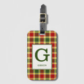 Clan Gibbs Tartan Monogrammed Bagagelabel (Voorkant (verticaal))