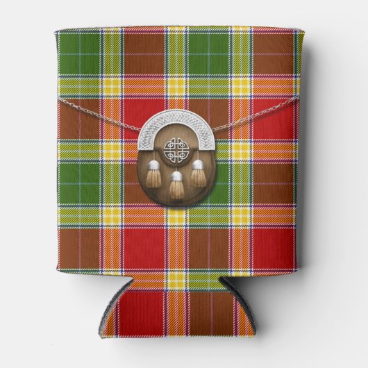 Clan Gibson Tartan en Sporran Blikjeskoeler (Voorkant)