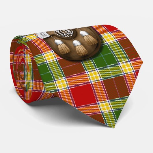 Clan Gibson Tartan en Sporran Stropdas (Opgerold)