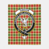 Clan Gibson Tartan Plaid Fleece Deken (Voorkant)