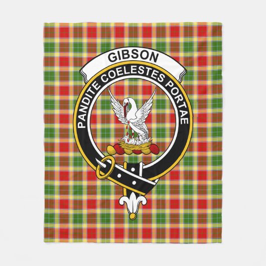 Clan Gibson Tartan Plaid Fleece Deken (Voorkant)