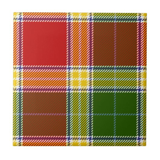 Clan Gibson Tartan Tegeltje (Voorkant)