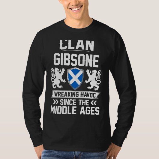 Clan Gibsone Scottish Family Clan Scotland Wreakin T-shirt (Voorkant)