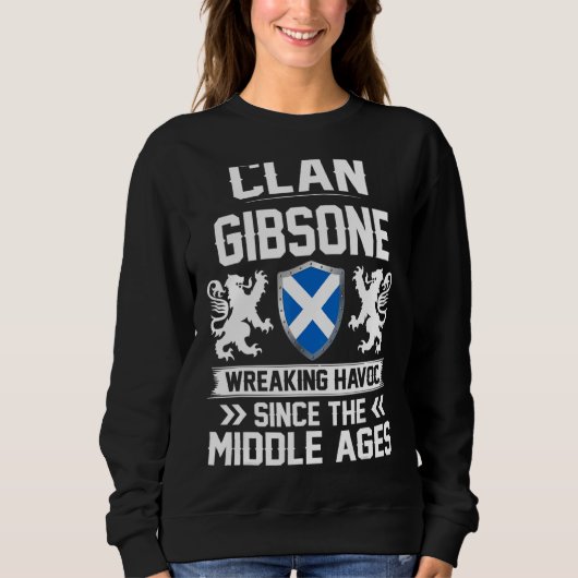 Clan Gibsone Scottish Family Clan Scotland Wreakin Trui (Voorkant)