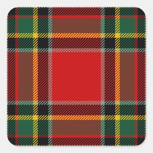 Clan Gillespie Tartan Vierkante Sticker (Voorkant)