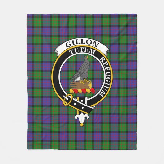 Clan Gillon Tartan Pset Fleece Deken (Voorkant)