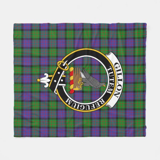 Clan Gillon Tartan Pset Fleece Deken (Voorkant (Horizontaal))