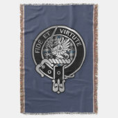 Clan Gladstone Crest & Tartan Deken (Voorkant Verticaal)