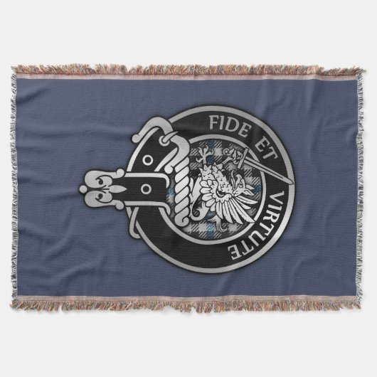 Clan Gladstone Crest & Tartan Deken (Voorkant)