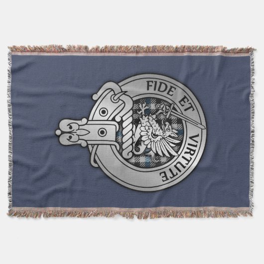 Clan Gladstone Crest & Tartan Deken (Voorkant)