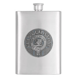 Clan Gladstone Crest & Tartan Flacon