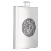 Clan Gladstone Crest & Tartan Flacon (Rechts)