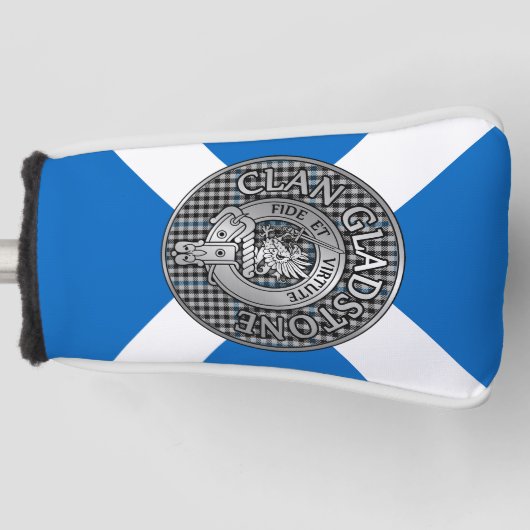 Clan Gladstone Crest & Tartan Golfheadcover (Voorkant)