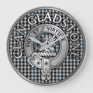 Clan Gladstone Crest & Tartan Grote Klok