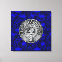Clan Gladstone Crest & Tartan op distel