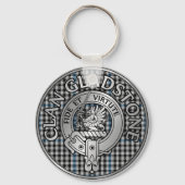 Clan Gladstone Crest & Tartan Sleutelhanger (Voorkant)